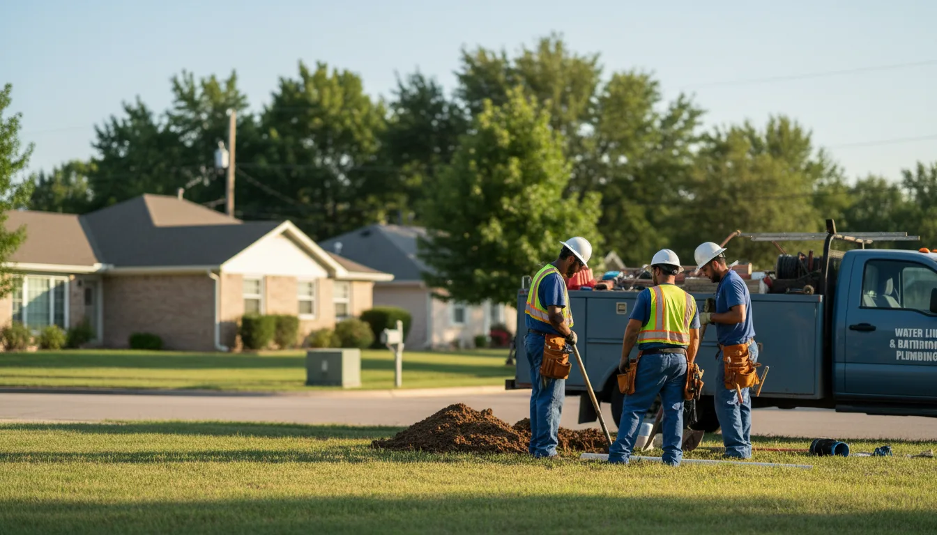 Residential water line and bathroom plumbing service in Avoca, IA